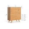 Rozměry moderní dřevěné komody Quatro.